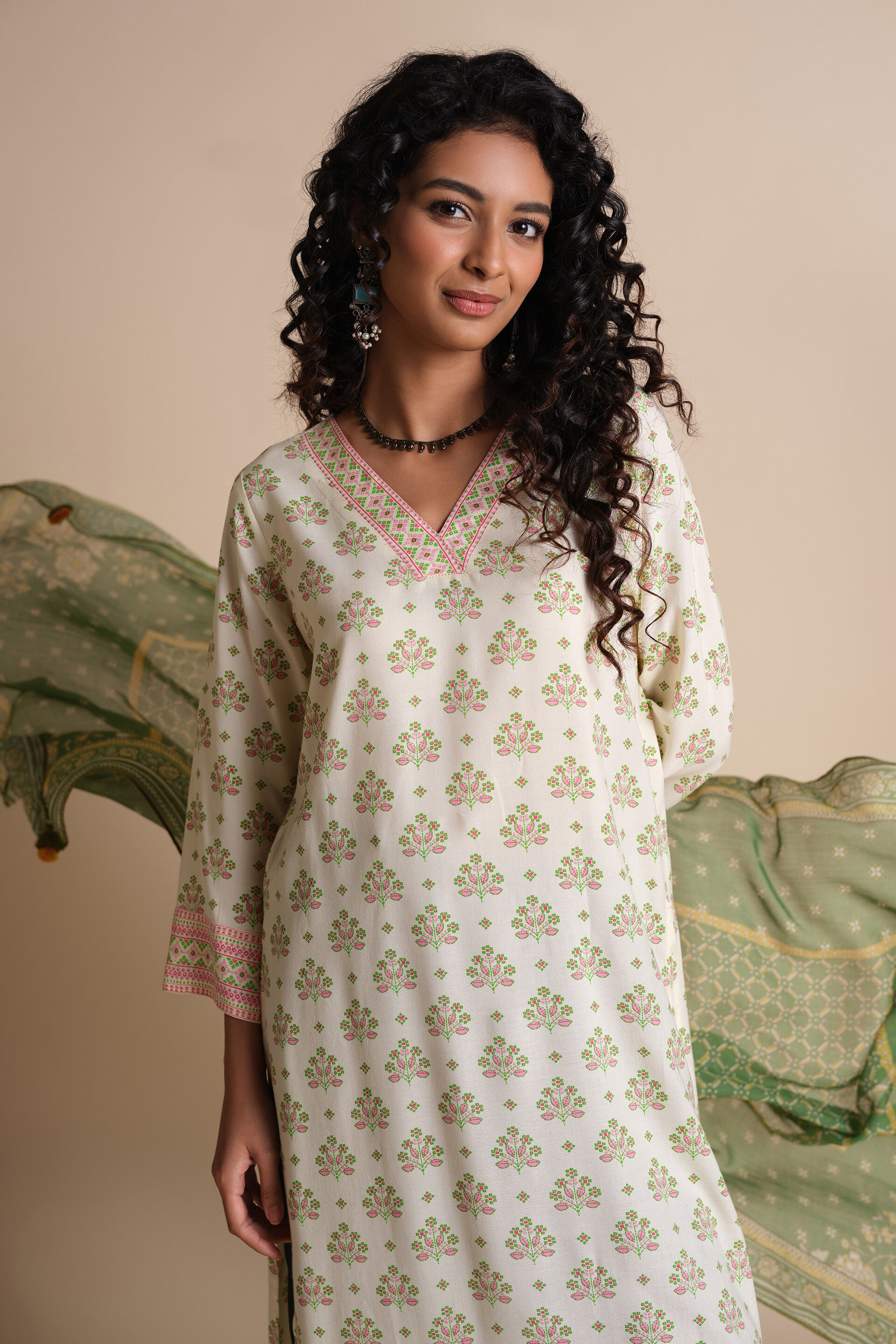 Afana Kurta, White, image 2